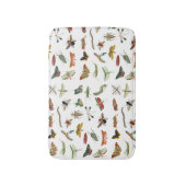 カラフルヴィンテージイラストレーション模様 バスマット (正面縦)