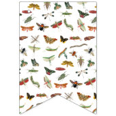 カラフルヴィンテージイラストレーション模様 バンティングフラッグ (第2の旗)