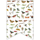 カラフルヴィンテージイラストレーション模様 バンティングフラッグ (第3の旗)