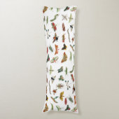 カラフルヴィンテージイラストレーション模様 ボディピロー (正面縦)