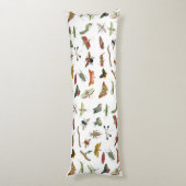 カラフルヴィンテージイラストレーション模様 ボディピロー (裏面 (縦))