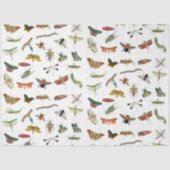 カラフルヴィンテージイラストレーション模様 薄葉紙 (正面)