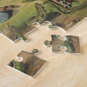 カラフルヴィンテージイラストレーション ジグソーパズル (側面)