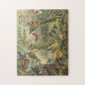 カラフルヴィンテージイラストレーション ジグソーパズル (縦)