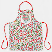 カラフルヴィンテージエレガントクリスマス エプロン (正面)