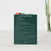 カラフルヴィンテージオーナメント写真&レシピクリスマス カード (裏面)