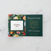 カラフルヴィンテージオーナメント写真&レシピクリスマス カード (内部)