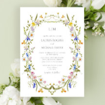 カラフルヴィンテージガーデン結婚モノグラム