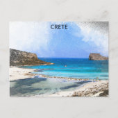 カラフルヴィンテージクレタ絵を描ギリシャ ポストカード (正面)