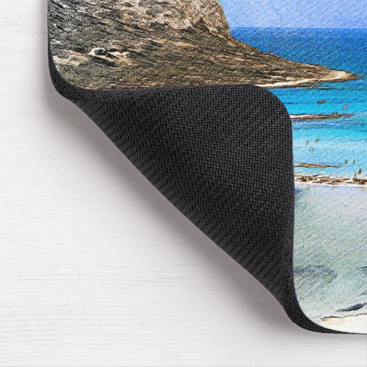 カラフルヴィンテージクレタ絵を描ギリシャ マウスパッド (コーナー)