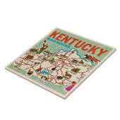 カラフルヴィンテージケンタッキーの地図 タイル (側面)