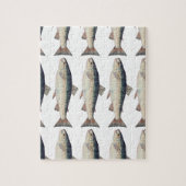 カラフルヴィンテージサケイラストレーション ジグソーパズル (縦)