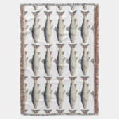 カラフルヴィンテージサケイラストレーション スローブランケット (正面縦)