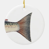 カラフルヴィンテージサケイラストレーション セラミックオーナメント (裏面)