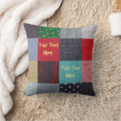 カラフルヴィンテージスタイルコテージコパッチ クッション (ブランケット)