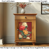 カラフルヴィンテージスタイルPeonies DM6R Decopage 薄葉紙