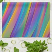 カラフルヴィンテージスペクトル波 | キッチンタオル (折り畳み)