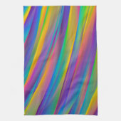 カラフルヴィンテージスペクトル波 | キッチンタオル (縦)