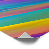 カラフルヴィンテージスペクトル波 |ポスター ポスター (角)