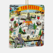 カラフルヴィンテージテネシーの地図 セラミックオーナメント (右)