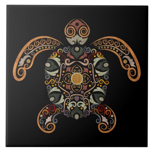 カラフルヴィンテージデザイン タイル (正面)