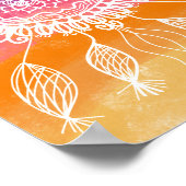 カラフルヴィンテージドリームキャッチャー ポスター (角)