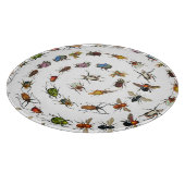 カラフルヴィンテージバグとカブトムシのパターン カッティングボード (角)