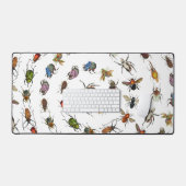カラフルヴィンテージバグとカブトムシのパターン デスクマット (キーボード&マウス)