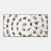 カラフルヴィンテージバグとカブトムシのパターン デスクマット (正面)