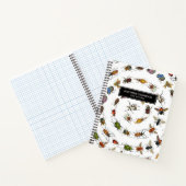 カラフルヴィンテージバグとカブトムシのパターン ノートブック (内部)