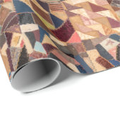 カラフルヴィンテージパッチワーク熱狂するキルトパターン ラッピングペーパー (ロールコーナー)