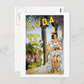 カラフルヴィンテージビジットキューバダンサー ポストカード (正面/裏面)