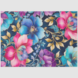 カラフルヴィンテージファブリックアートティッシュペーパー 薄葉紙