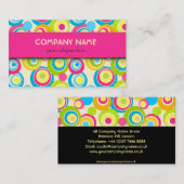 カラフルヴィンテージファンキー円名刺 名刺 (正面/裏面)