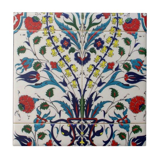 カラフルヴィンテージフォークアート織物 タイル (正面)