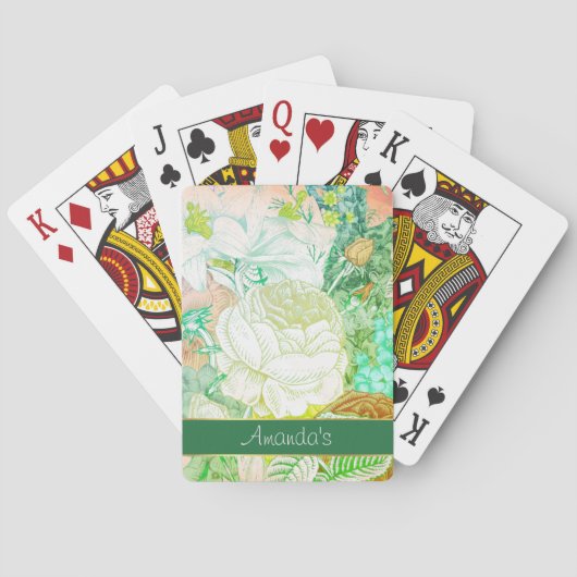 カラフルヴィンテージフローラ トランプ (裏面)