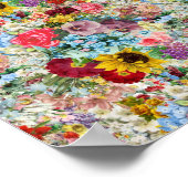 カラフルヴィンテージフローラ ポスター (角)