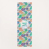 カラフルヴィンテージペイズリーパターン ヨガマット (正面)