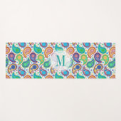 カラフルヴィンテージペイズリーパターン ヨガマット (正面(横))