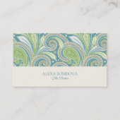 カラフルヴィンテージペイズリーパターン 名刺 (正面)