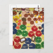 カラフルヴィンテージボタン ポストカード (正面/裏面)