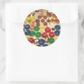 カラフルヴィンテージボタン ラウンドシール (バッグ)