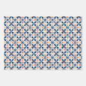 カラフルヴィンテージポルトガル語:芸術的デザイン ラッピングペーパーシート (正面)