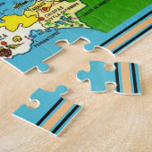 カラフルヴィンテージメキシコの地図 ジグソーパズル (側面)