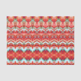 カラフルヴィンテージモダンレッドティール（緑がかった色）美術品 薄葉紙