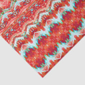 カラフルヴィンテージモダンレッドティール（緑がかった色）美術品 薄葉紙 (詳細)