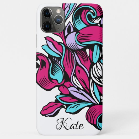 カラフルヴィンテージリパーソナライズされたボンiPhoneケース Case-Mate iPhoneケース (裏面)