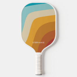 カラフルヴィンテージレインボーパーソナライズされたウ ピックルボールラケット