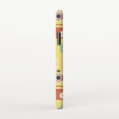 カラフルヴィンテージレトロカメラ及び無線パターン iPhoneケース (右側)