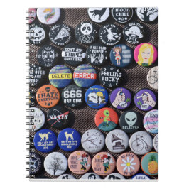 カラフルヴィンテージレトロバッジコレクション ノートブック